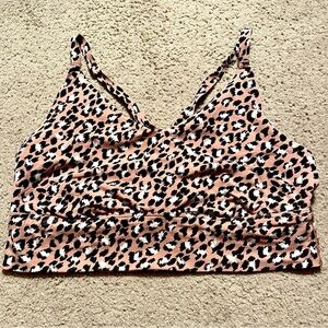 Aerie Leopard Print Sports Bra